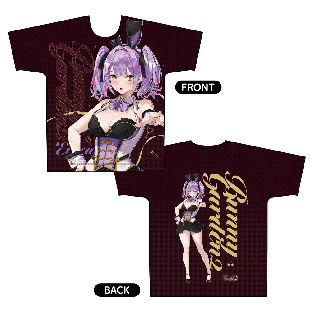 【カーテン魂】バニーガーデン2 フルグラフィックTシャツ（英梨紗）Lサイズ