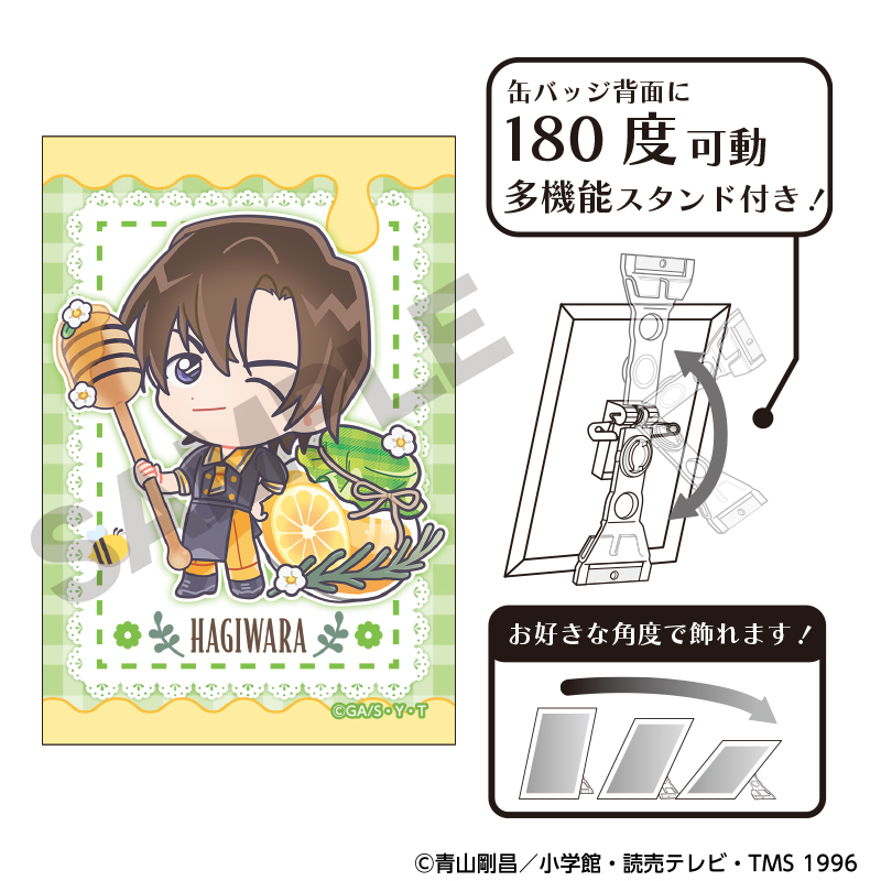 【クラックス】名探偵コナン アート缶バッジ 萩原研二 きゃらペコはちみつ