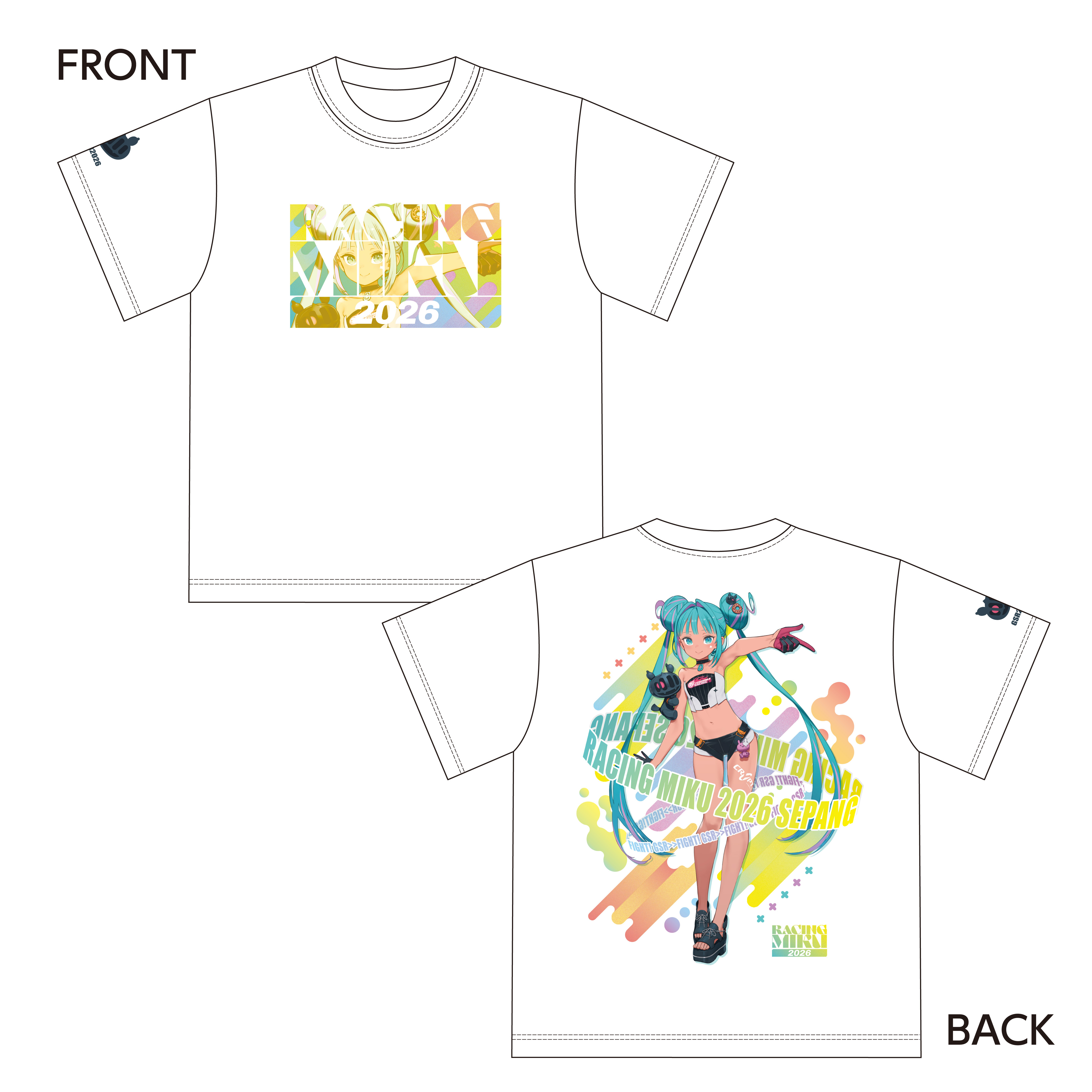 【キャラバン】レーシングミク 2026 セパンVer. Tシャツ（Lサイズ）