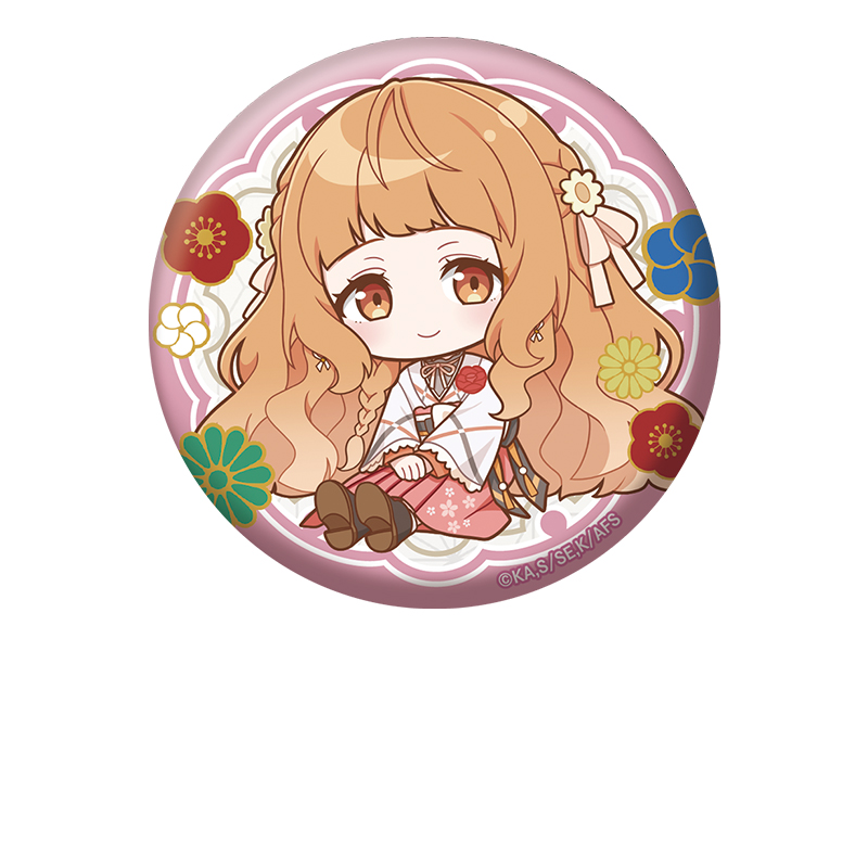 【ペンギンパレード】春夏秋冬代行者 春の舞 ぺたん娘缶バッジ 花葉雛菊