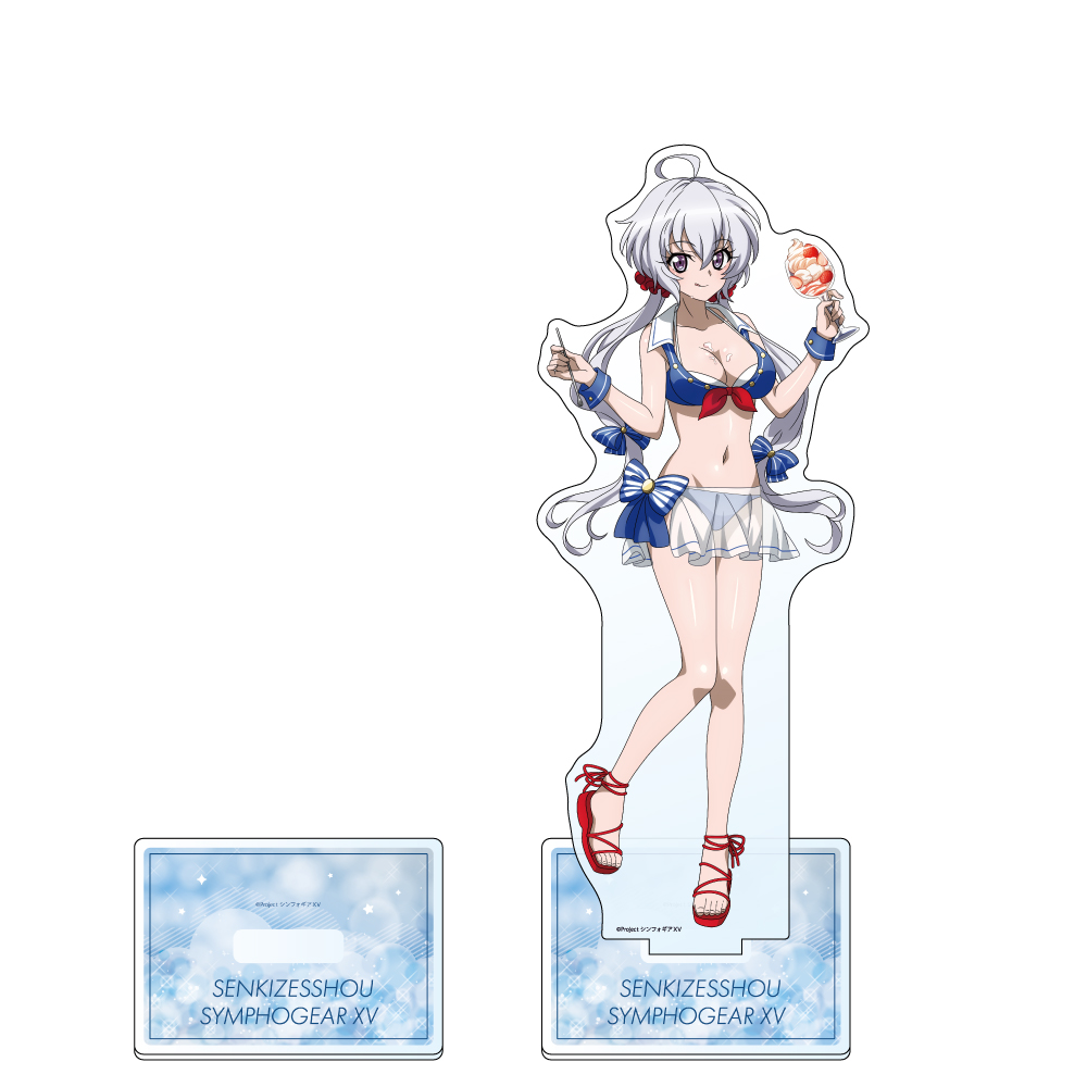 【カーテン魂】戦姫絶唱シンフォギアXV 描き下ろし特大アクリルスタンド（クリス/マリンセーラー水着）