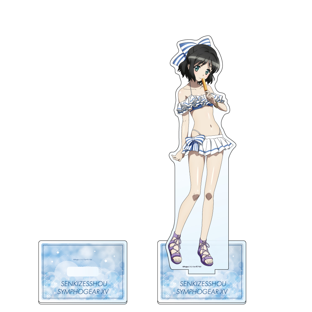 【カーテン魂】戦姫絶唱シンフォギアXV 描き下ろし特大アクリルスタンド（未来/マリンセーラー水着）