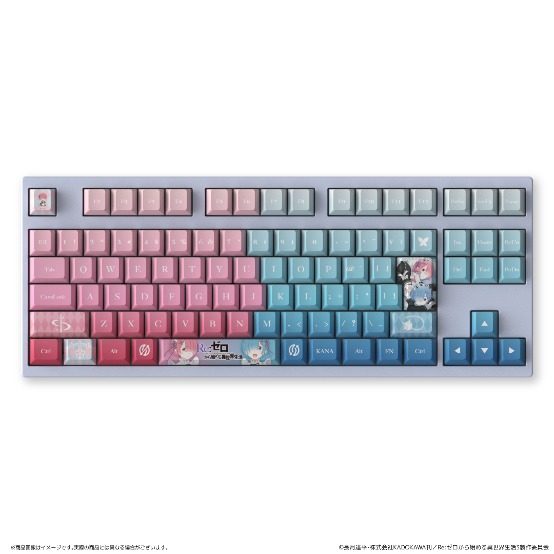 【Smarprise】Re：ゼロから始める異世界生活_AMICIS ゲーミングキーボード 80HE 日本語配列 ラム＆レムEdition