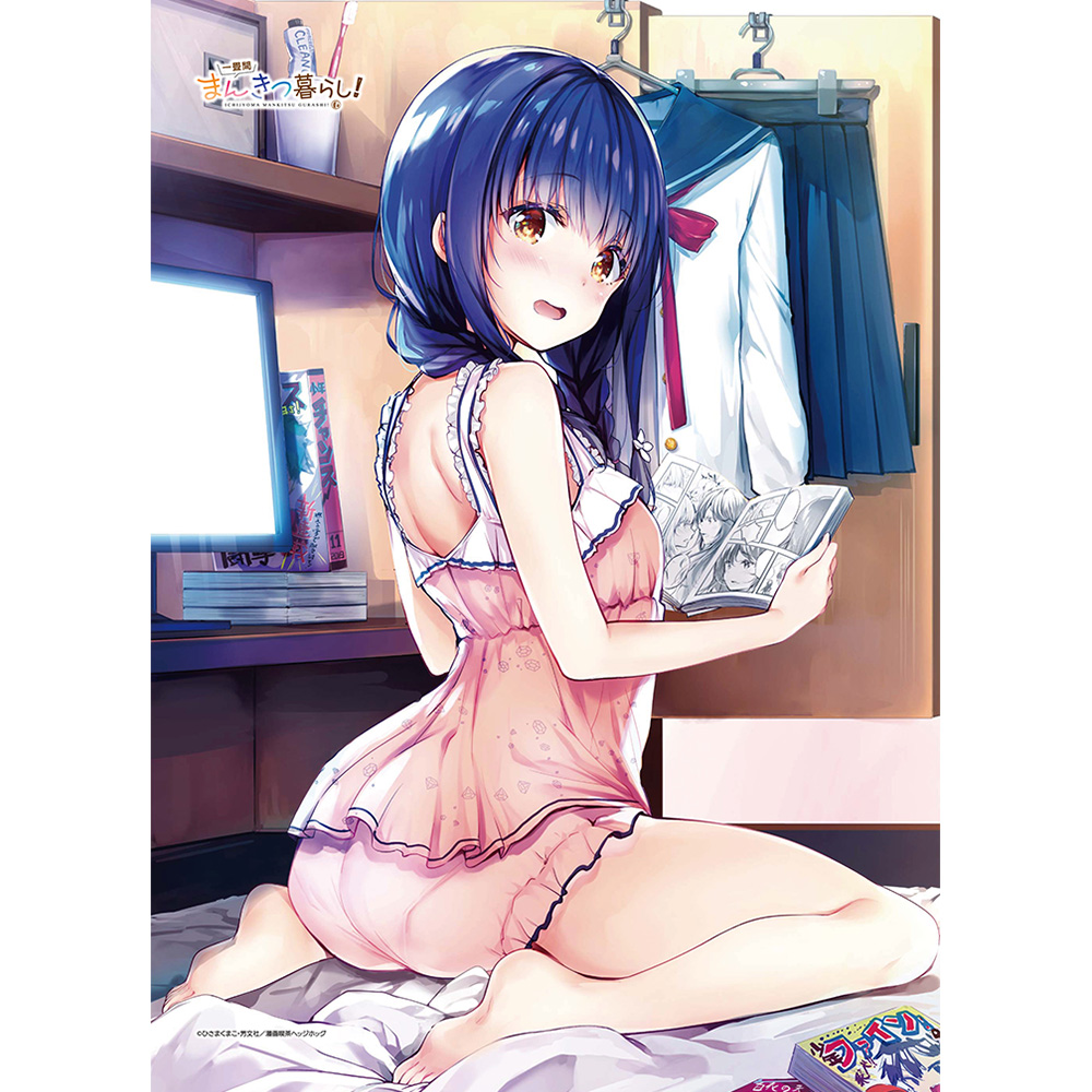 【カーテン魂】一畳間まんきつ暮らし！ B2タペストリー（森田芽衣子）Wスエード