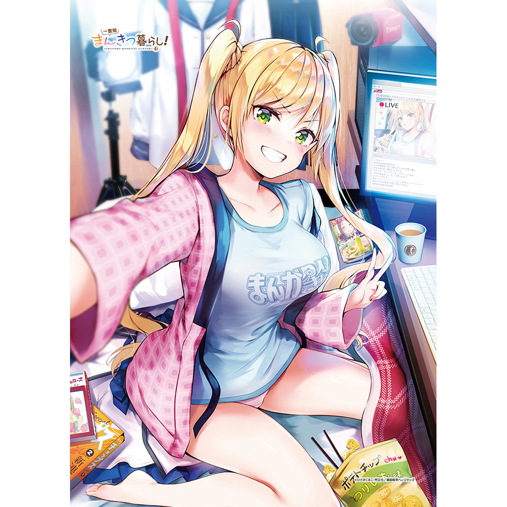 【カーテン魂】一畳間まんきつ暮らし！ B2タペストリー（鈴木万里花）Wスエード