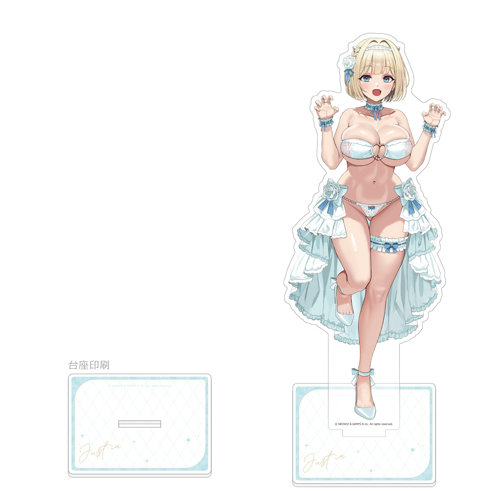 【カーテン魂】ブラウンダスト2 描き下ろし特大アクリルスタンド（ユースティア/ウエディング水着）