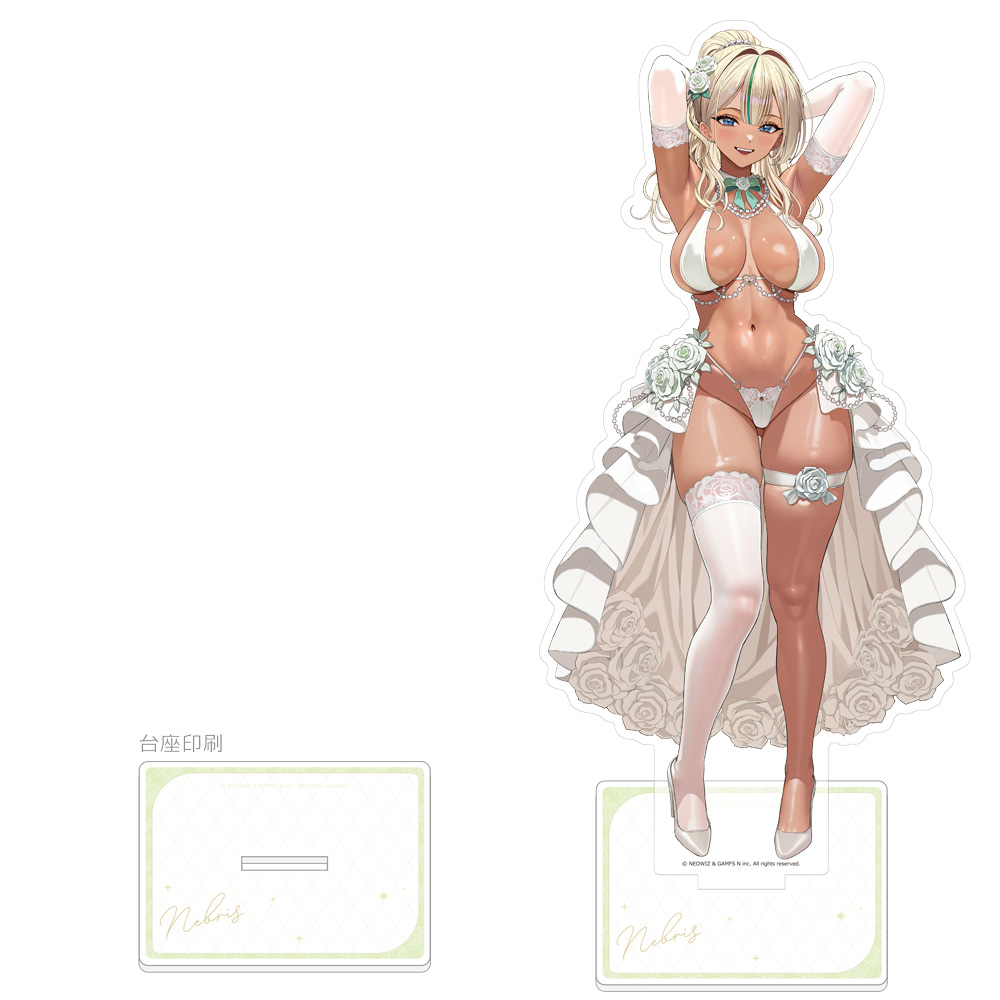【カーテン魂】ブラウンダスト2 描き下ろし特大アクリルスタンド（ネブリス/ウエディング水着）