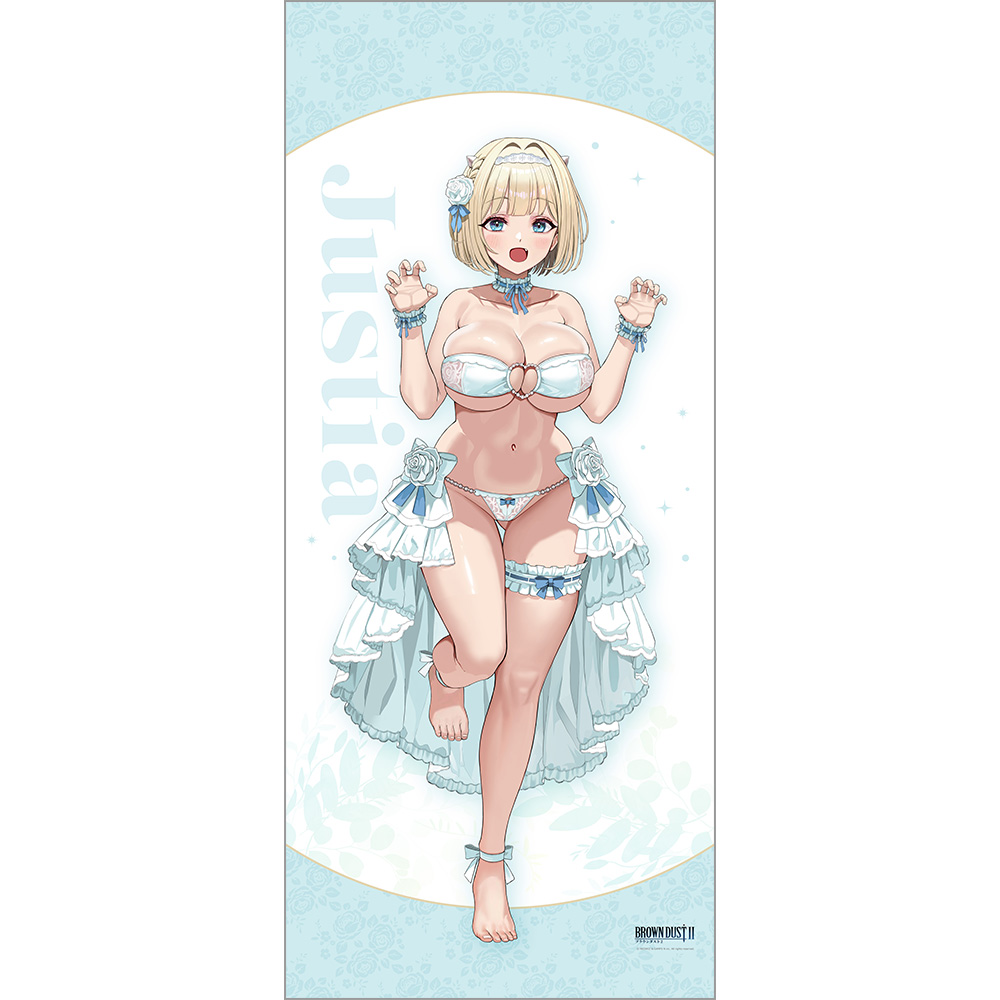 【カーテン魂】ブラウンダスト2 描き下ろし特大タペストリー（ユースティア/ウエディング水着）