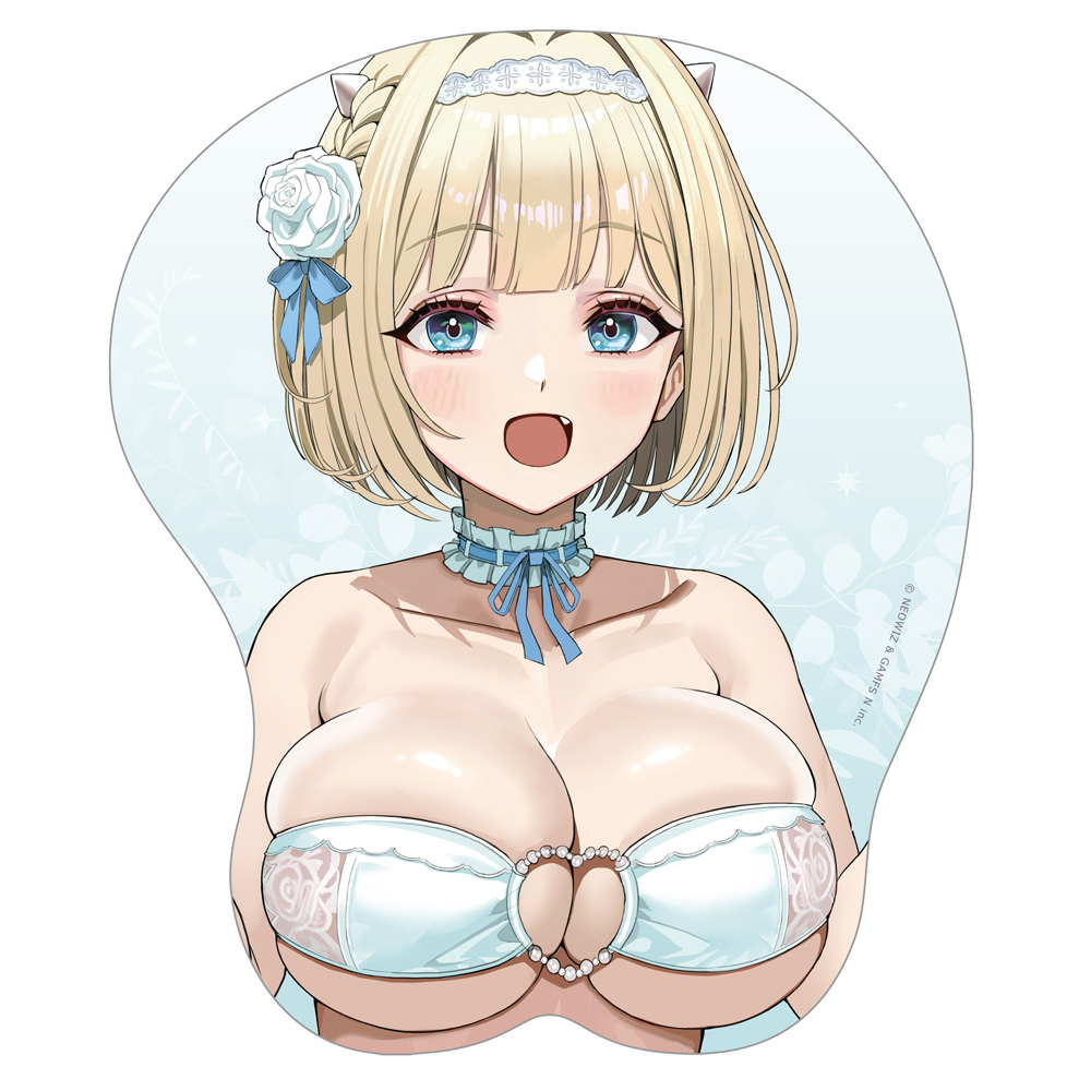 【カーテン魂】ブラウンダスト2 描き下ろし特大マウスパッド（ユースティア/ウエディング水着）