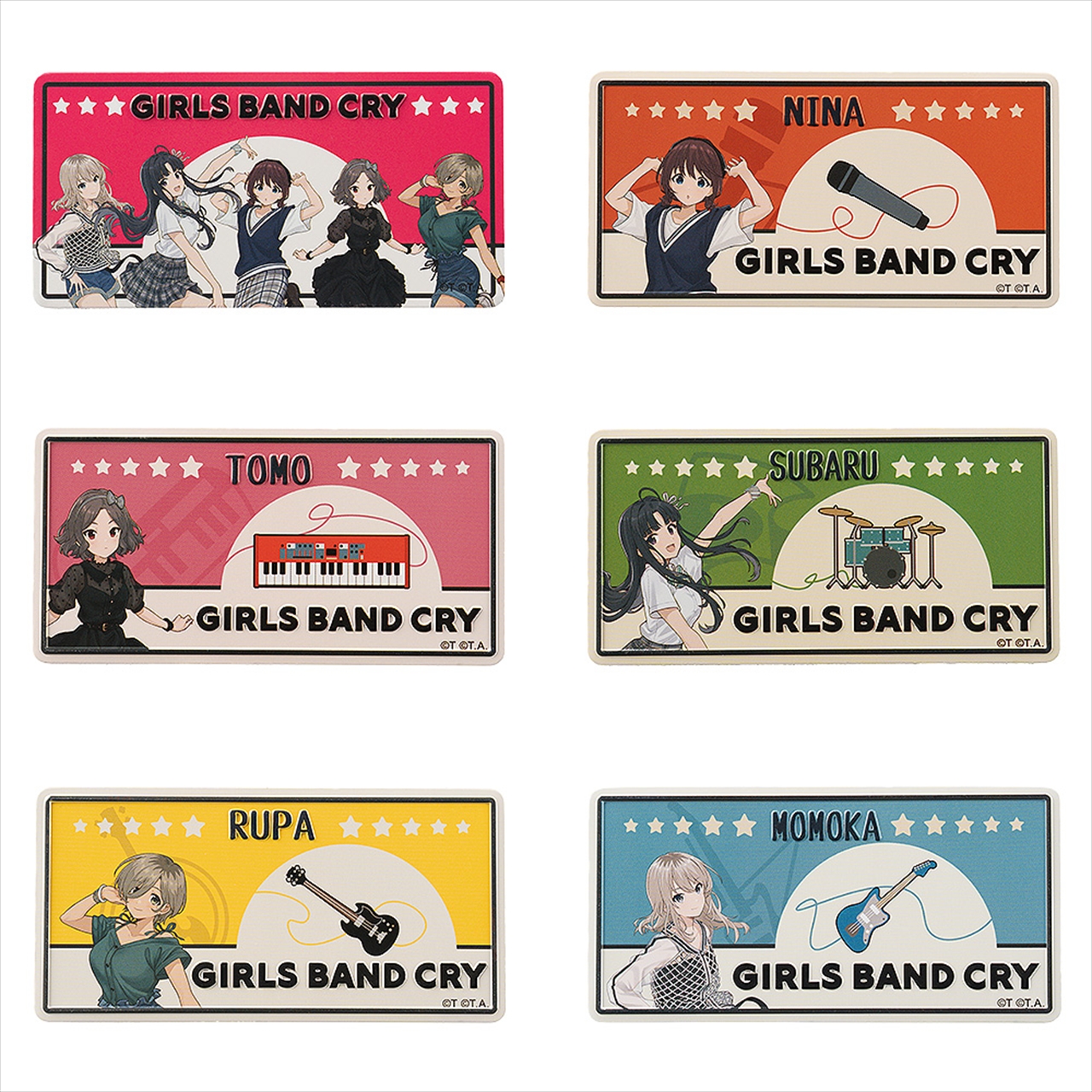 【GoodSmile Moment】GIRLS BAND CRY トレーディングナンバープレート風マグネット≪全6種≫ 1BOX入数：6
