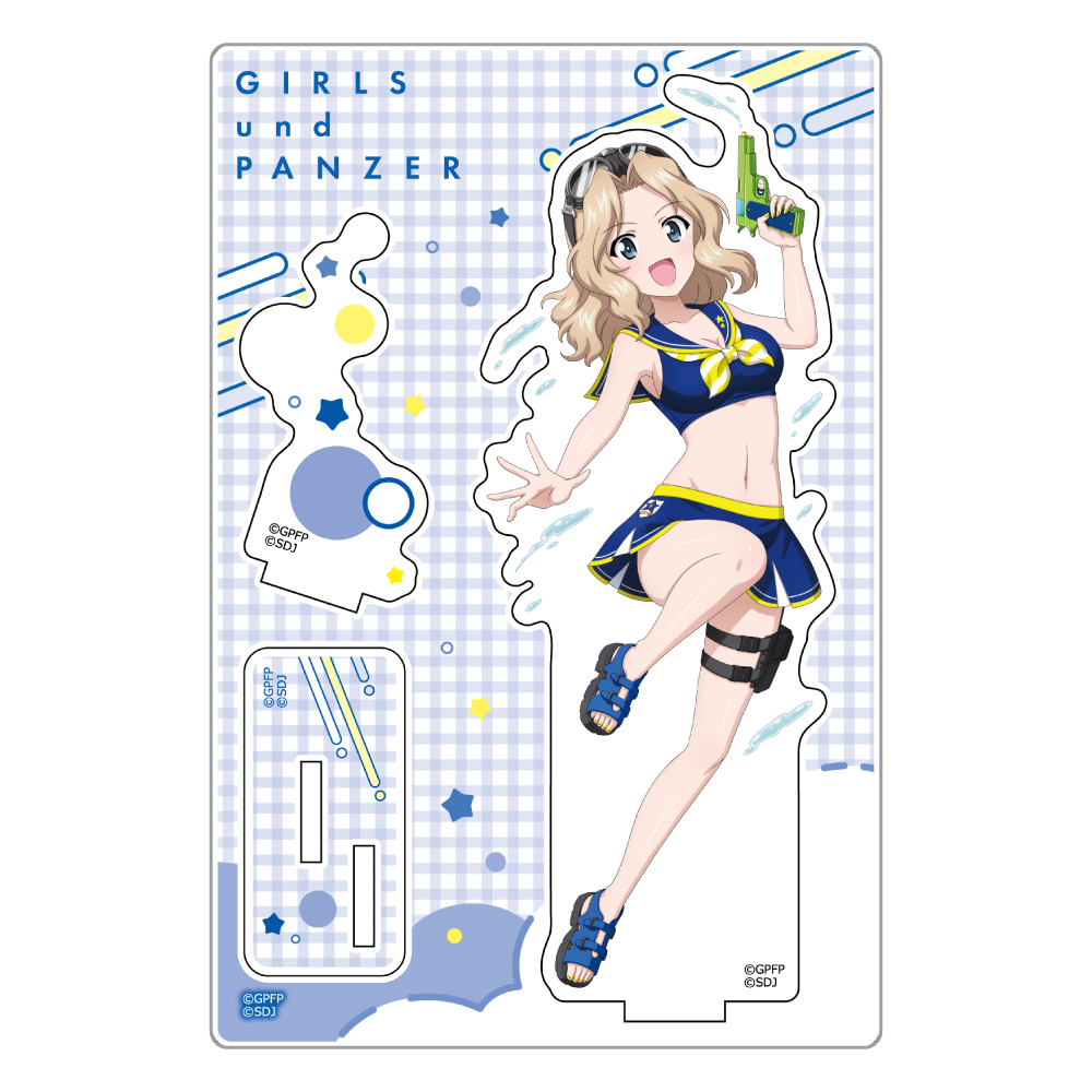 【カーテン魂】ガールズ＆パンツァー 戦車道大作戦！ アクリルスタンド（ケイ/水着2021）