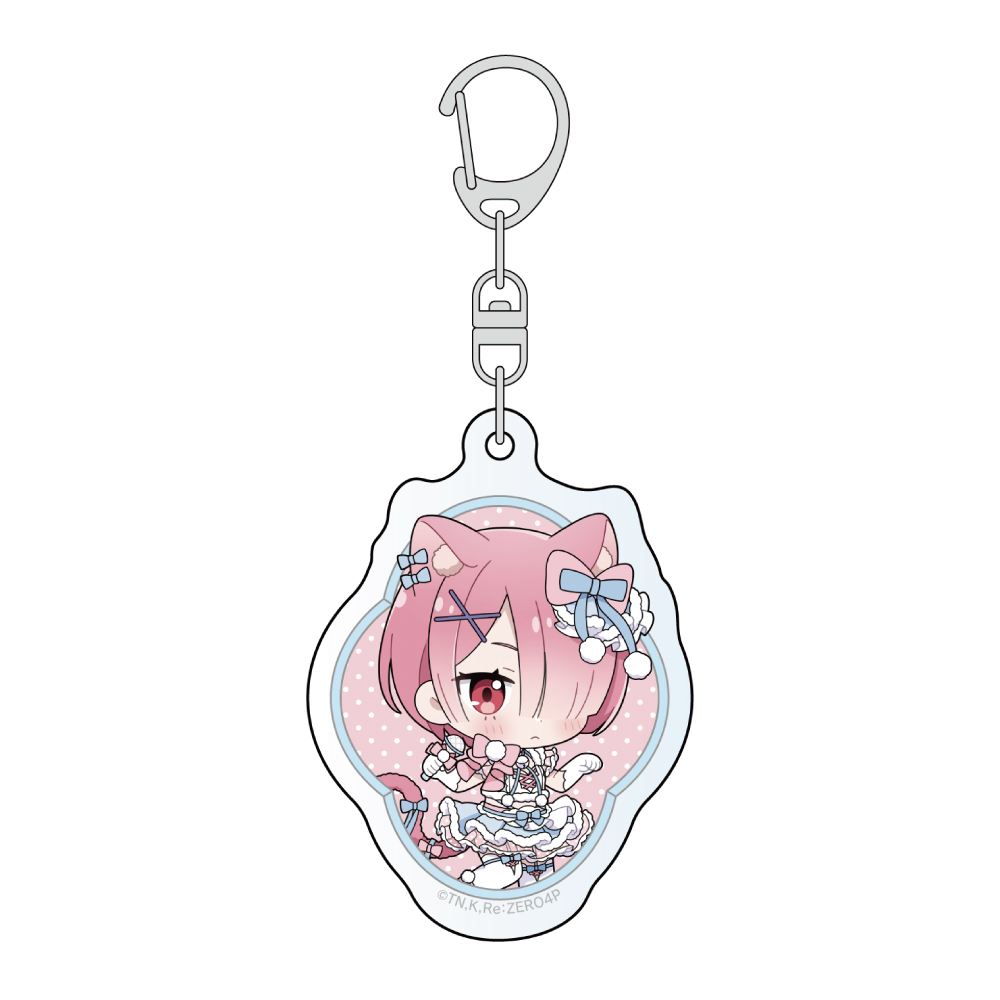 【カーテン魂】Re：ゼロから始める異世界生活 アクリルキーホルダー（ラム/けもみみアイドル）