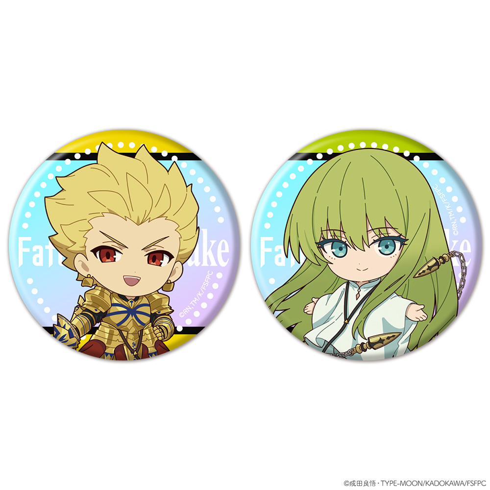 【クリーク・アンド・リバー】『Fate/strange Fake』オーロラ缶バッジ2個セット ミニキャラ アーチャー＆ランサー