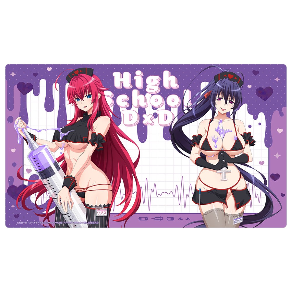 【カーテン魂】ハイスクールD×D HERO 描き下ろしラバーマット（リアス・グレモリー＆姫島朱乃/黒ナース）