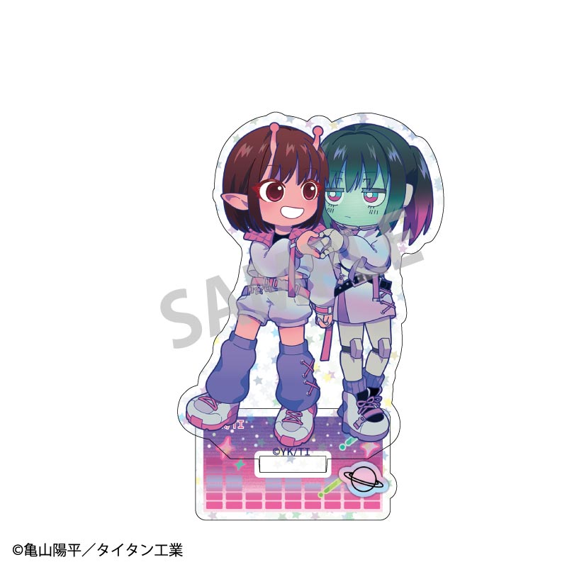 【カミオジャパン】銀河特急 ミルキー☆サブウェイ ホログラムミニアクリルスタンド チハル＆マキナ/描き起こし第3弾 COSMOS☆IDOL