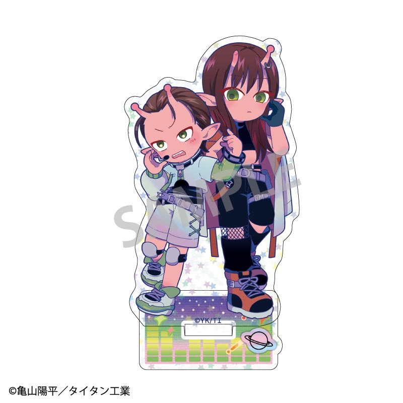 【カミオジャパン】銀河特急 ミルキー☆サブウェイ ホログラムミニアクリルスタンド アカネ＆カナタ/描き起こし第3弾 COSMOS☆IDOL
