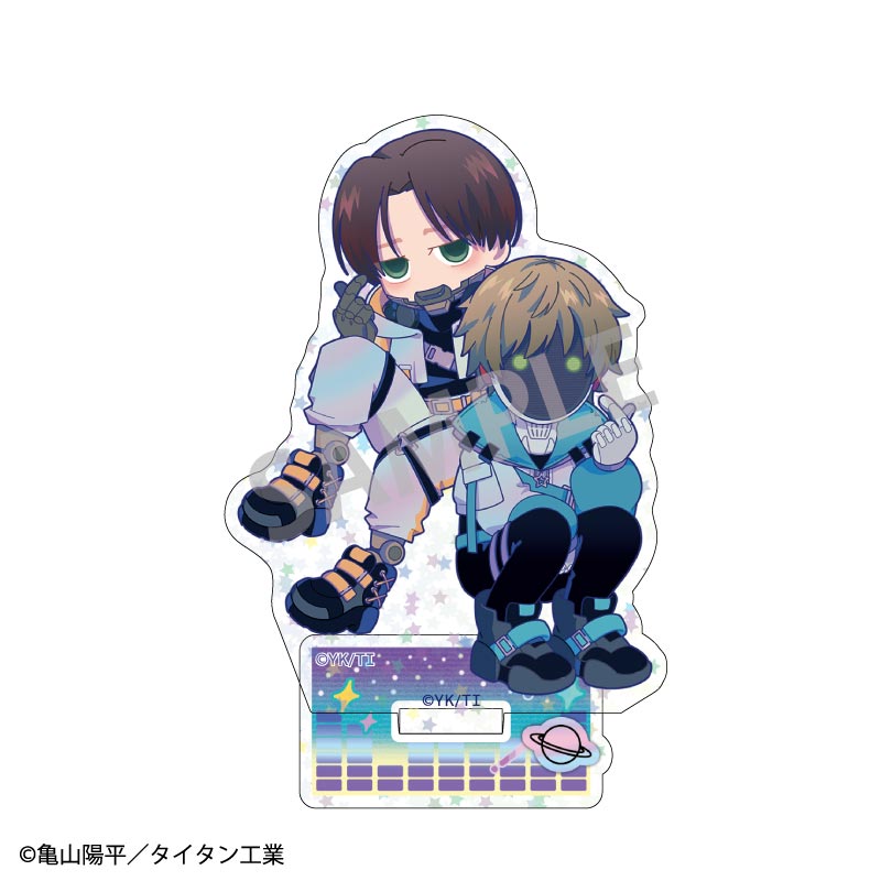 【カミオジャパン】銀河特急 ミルキー☆サブウェイ ホログラムミニアクリルスタンド カート＆マックス/描き起こし第3弾 COSMOS☆IDOL