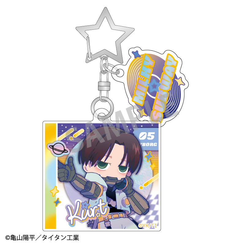 【カミオジャパン】銀河特急 ミルキー☆サブウェイ ダブルパーツアクリルキーホルダー カート/描き起こし第3弾 COSMOS☆IDOL