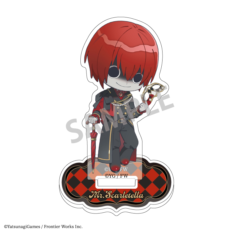 【カミオジャパン】文字化化 ミニアクリルスタンド 赤い傘の男/貴族パーティー 描き起こし