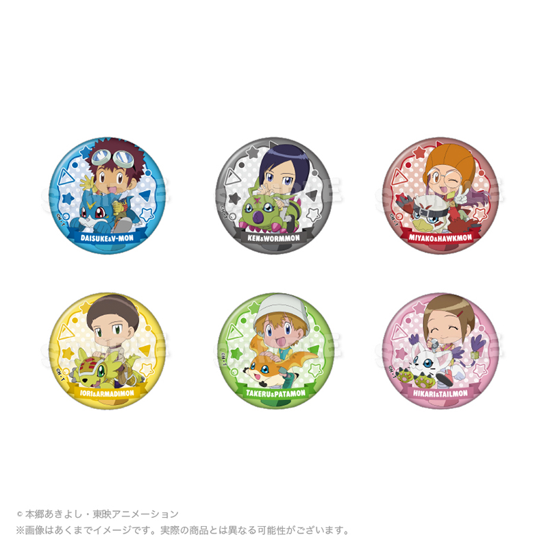 【Y Line】デジモンアドベンチャー02 トレーディング缶バッジ 遊具ver. 1BOX入数：6