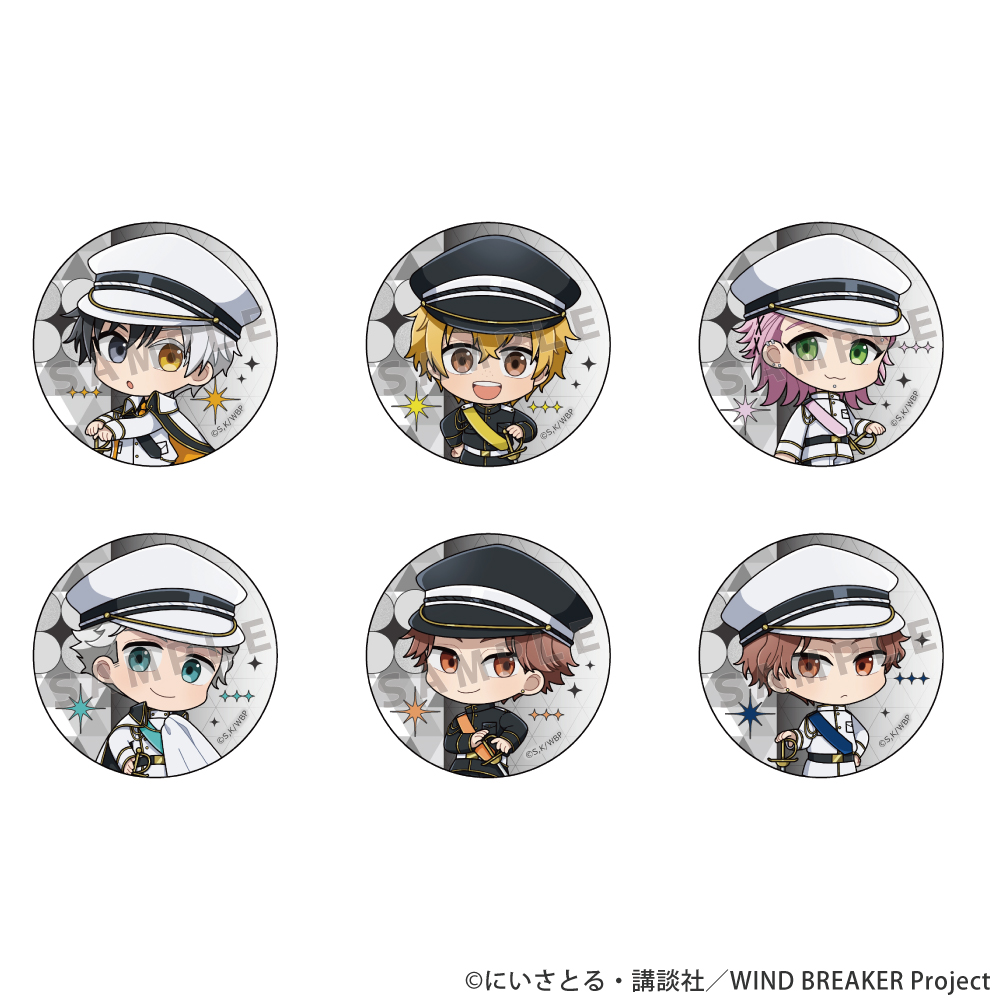【Parflette】WIND BREAKER トレーディング缶バッジ(ミリタリーコーデ/ver.A 1BOX入数：6