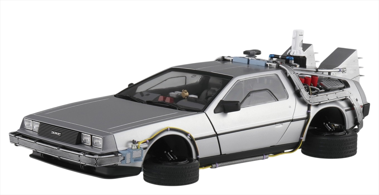【アオシマ】ムービーメカ 1/24 バック・トゥ・ザ・フューチャー PartII タイムマシン フィギュア付き