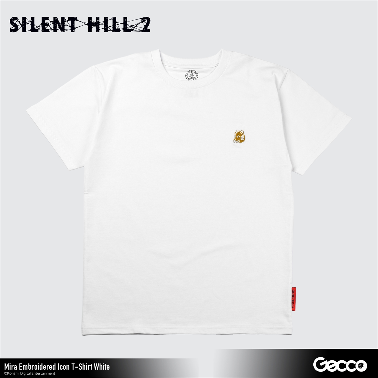 【Gecco】SILENT HILL 2/ ミラ 刺繍アイコン Tシャツ(ホワイト)XL