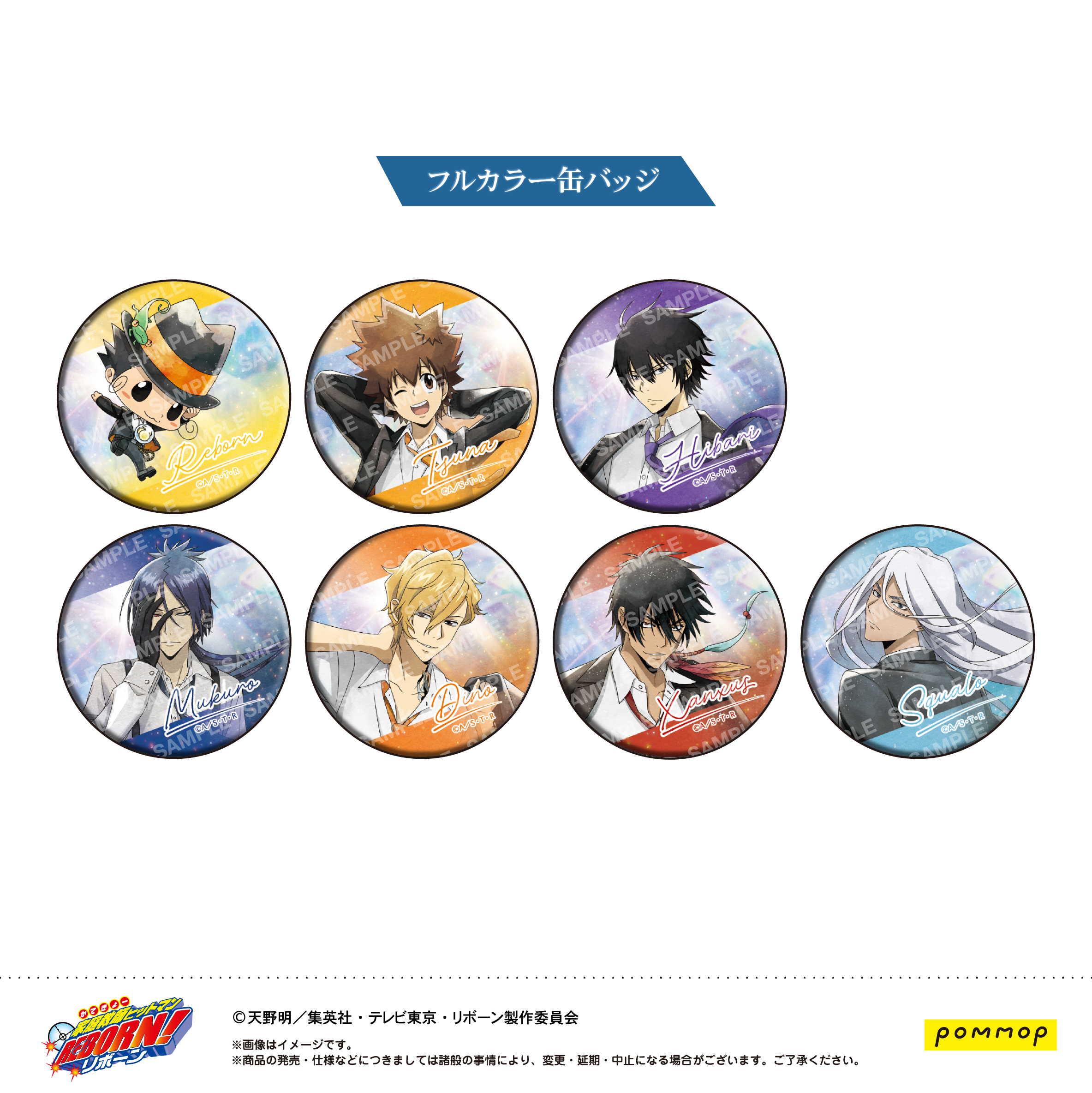 【ショウワノート】家庭教師ヒットマンREBORN！ 缶バッジコレクション -風- 1BOX入数：8