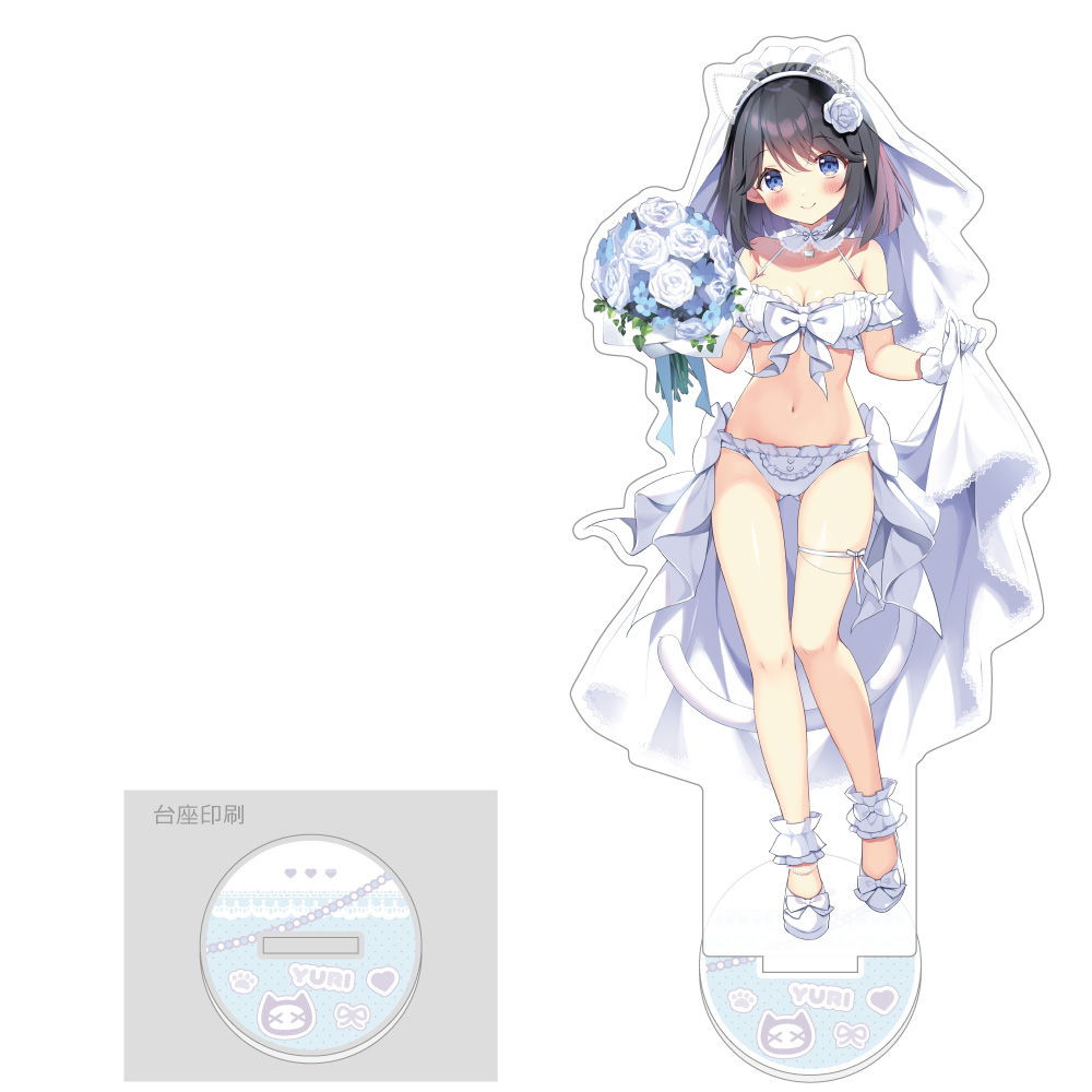 【カーテン魂】ぱん先生 描き下ろし特大アクリルスタンド(白雪結梨/ウエディング)
