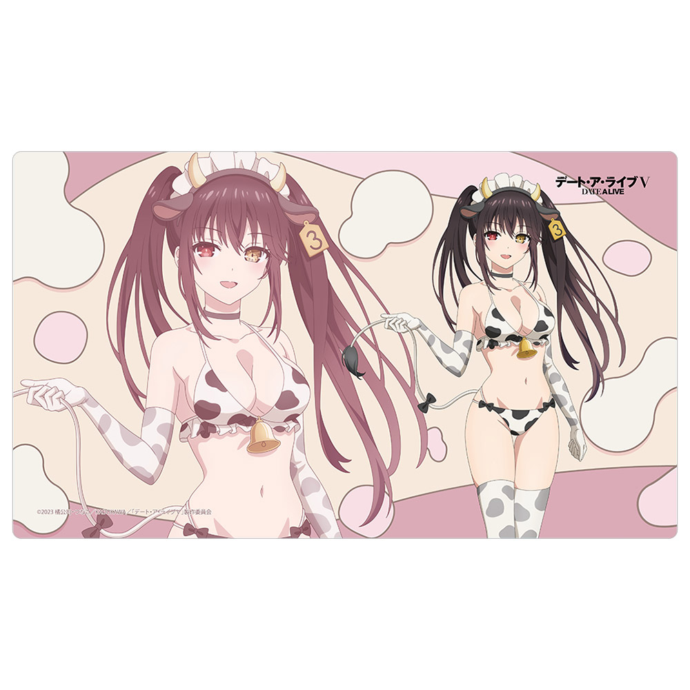 【カーテン魂】デート・ア・ライブV 描き下ろしラバーマット(時崎狂三/牛柄水着)