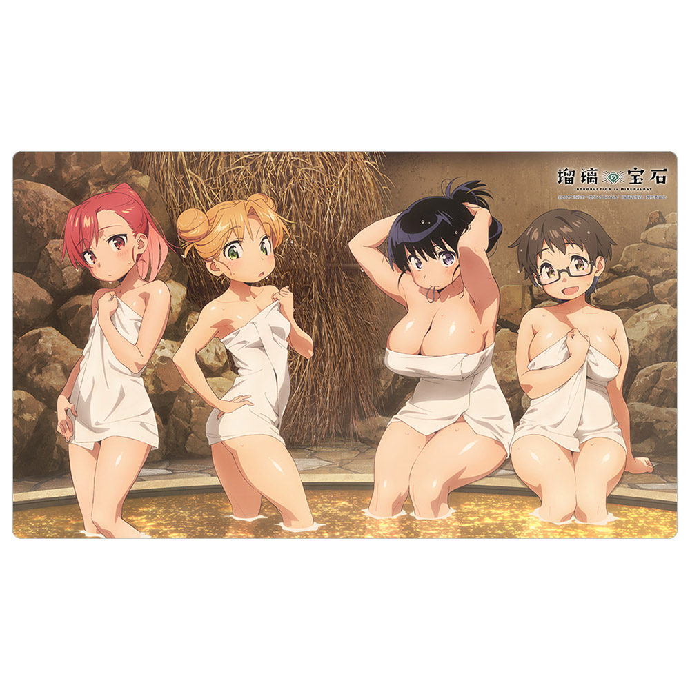 【カーテン魂】瑠璃の宝石 描き下ろしラバーマット(温泉)