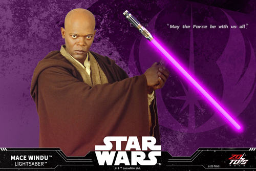 【ZD toys】「スター・ウォーズ」ライトセーバー 5 メイス・ウィンドゥ (紫)