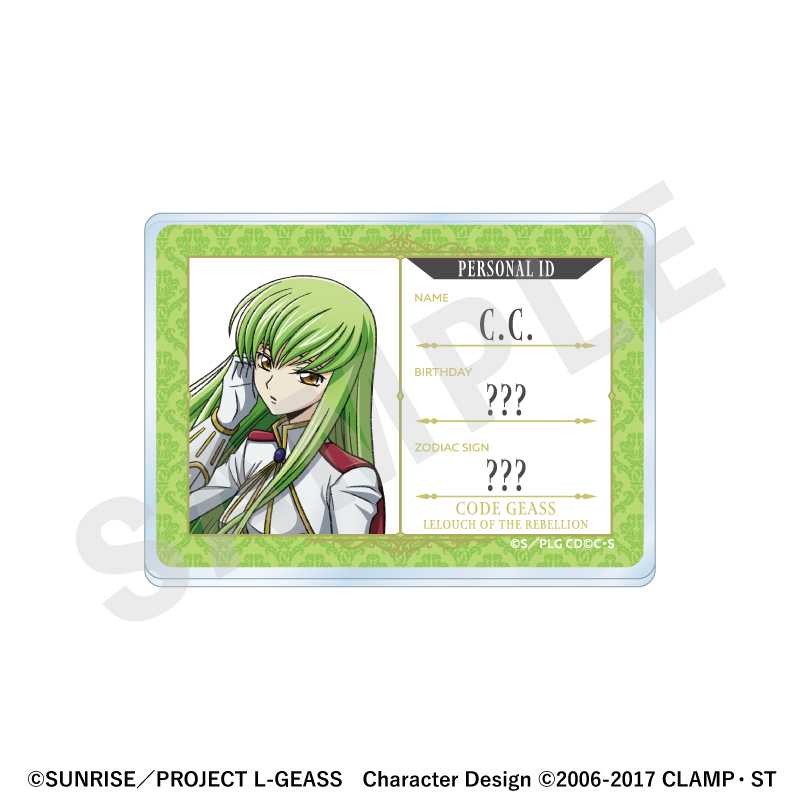 【coly】コードギアス 反逆のルルーシュ お名前バッジ (C.C.)