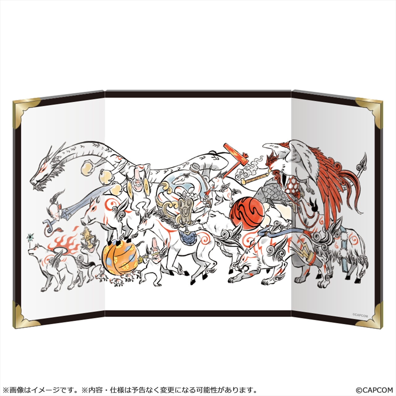 【カプコン】【大神 20周年記念 復刻アート企画】 ミニ屏風 筆神大行進 ～大神 10周年より～