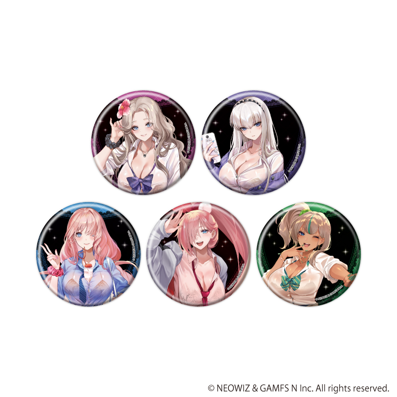 【A3】缶バッジ「ブラウンダスト2」01/平成ギャルver. ブラインド(全5種)(描き起こしイラスト) 1BOX入数：5