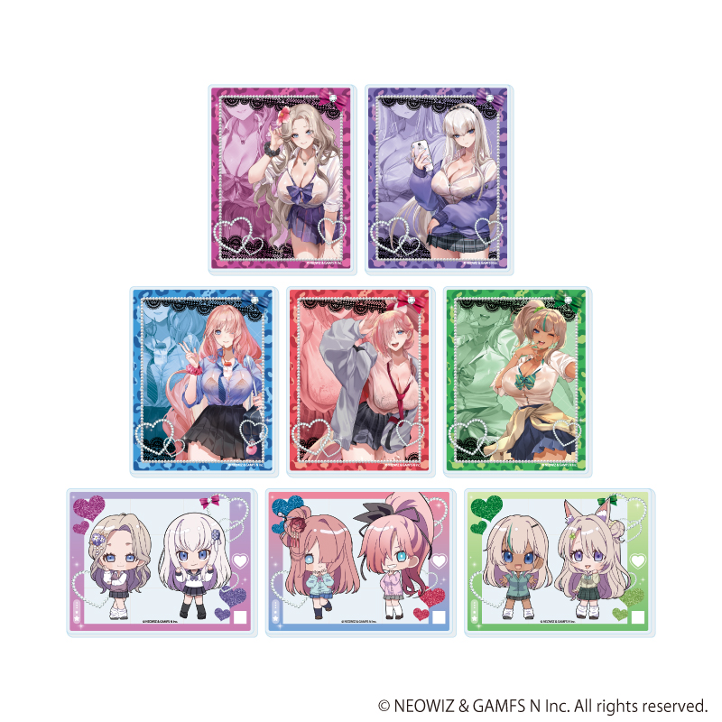 【A3】アクリルカード「ブラウンダスト2」01/平成ギャルver. ブラインド(全8種)(描き起こしイラスト) 1BOX入数：8