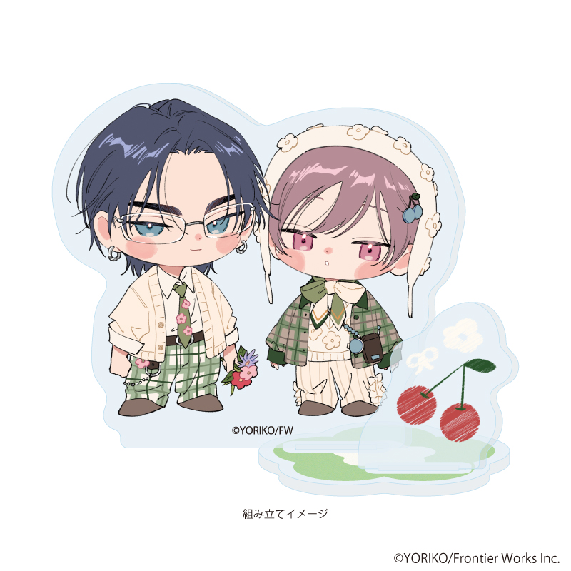 【A3】アクリルスタンドプレート「まるごとぜんぶに恋してよ」01/晴真＆藍(描き下ろしイラスト)