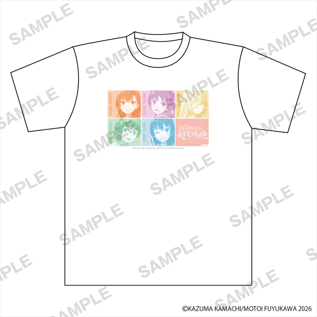 【KADOKAWA】「とある魔術の禁書目録外伝 とある科学の超電磁砲」Tシャツ キービジュアル ホワイト