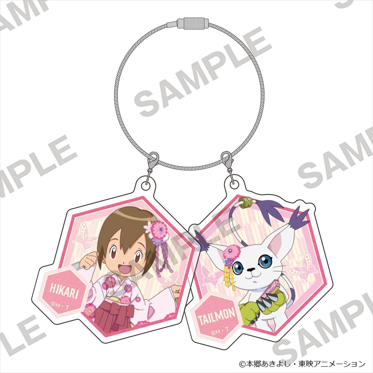 【KADOKAWA】デジモンアドベンチャー 2連ペアアクリルキーホルダー 和モダンVer. 八神ヒカリ＆テイルモン