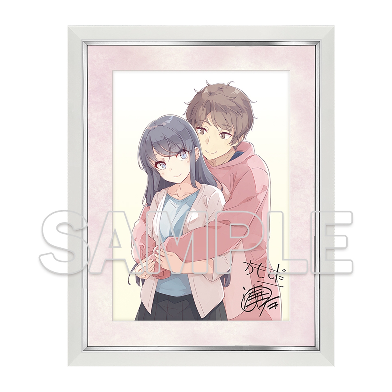 【KADOKAWA】『青春ブタ野郎はドクターピッグの夢を見ない＋』複製サイン入りキャラファイングラフ Ver.桜島麻衣＆梓川咲太