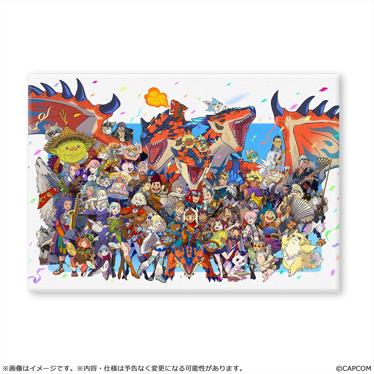 【カプコン】モンスターハンターストーリーズ10周年記念アート キャラファインボード