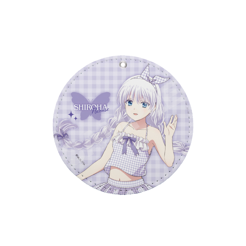 【CS.FRONT】Summer Pockets ギンガムチェックver. レザーコースターキーホルダー /01 鳴瀬 しろは