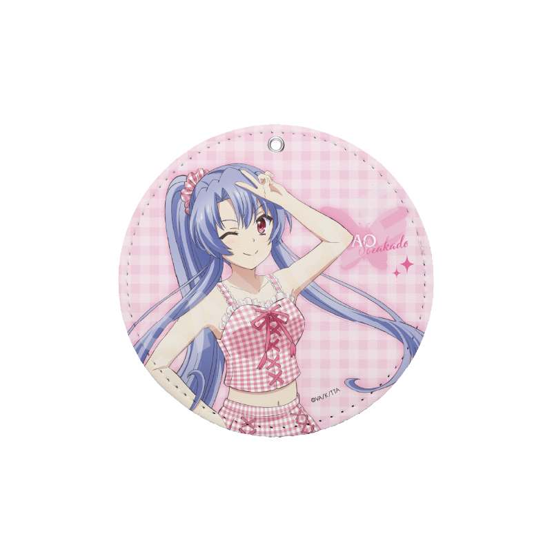 【CS.FRONT】Summer Pockets ギンガムチェックver. レザーコースターキーホルダー /02 空門 蒼