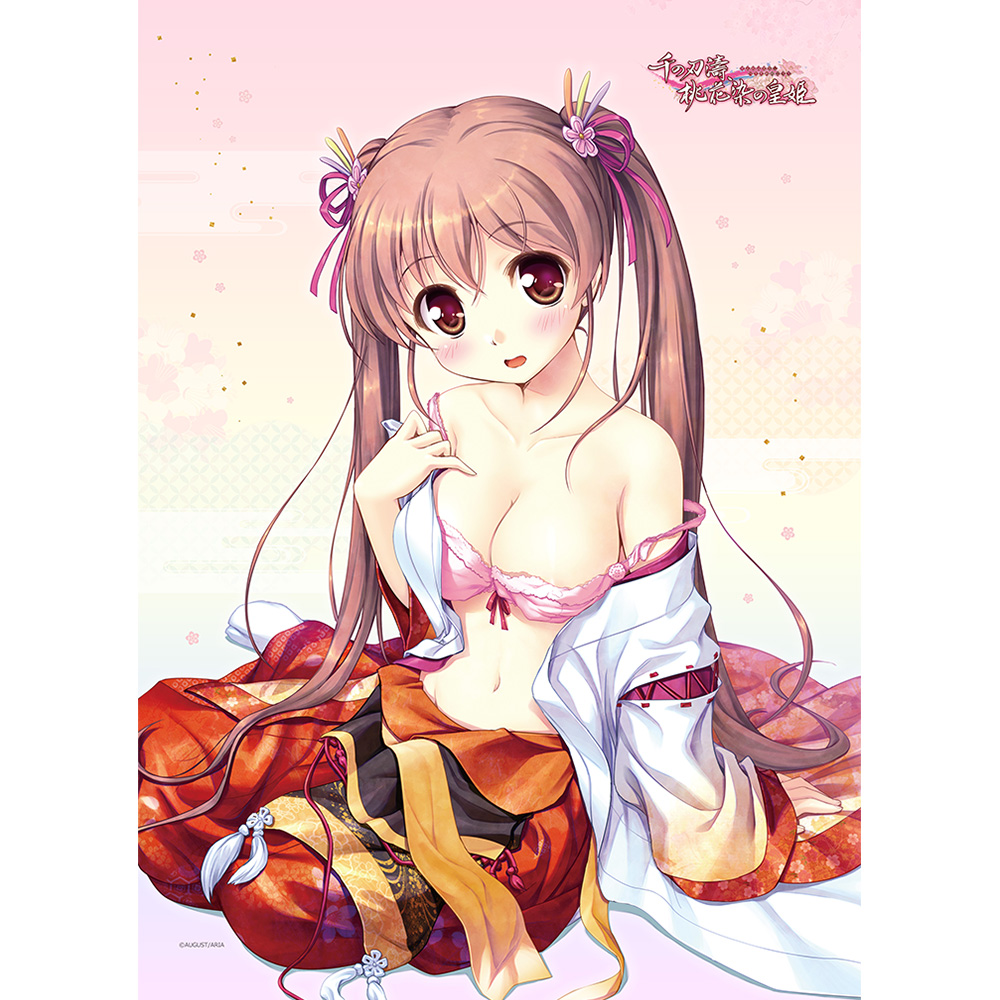 【カーテン魂】千の刃濤、桃花染の皇姫 B2タペストリー(椎葉古杜音/巫女服はだけ)Wスエード
