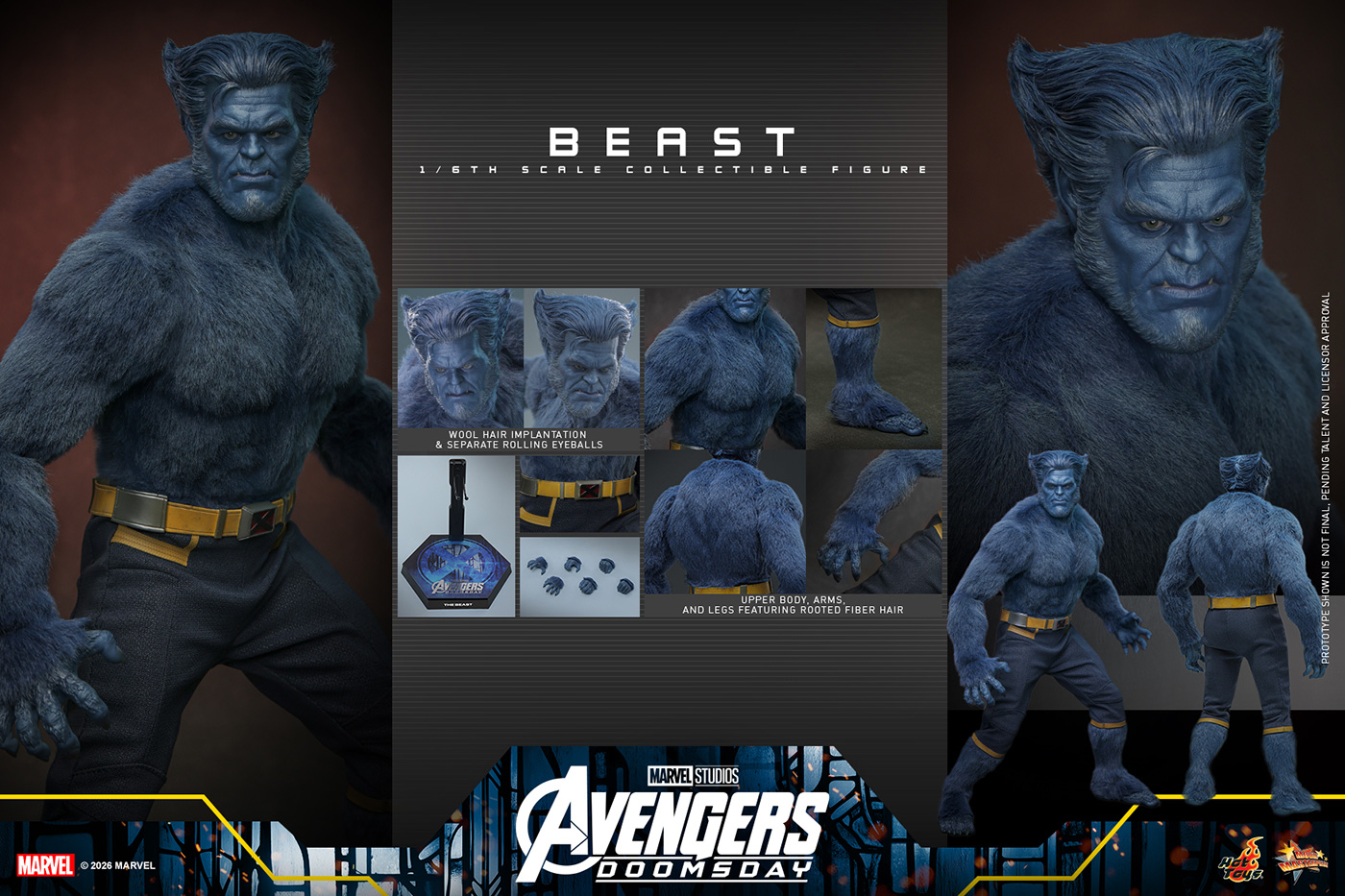 【ホットトイズ】【ムービー・マスターピース】『アベンジャーズ/ドゥームズデイ』1/6スケールフィギュア ビースト
