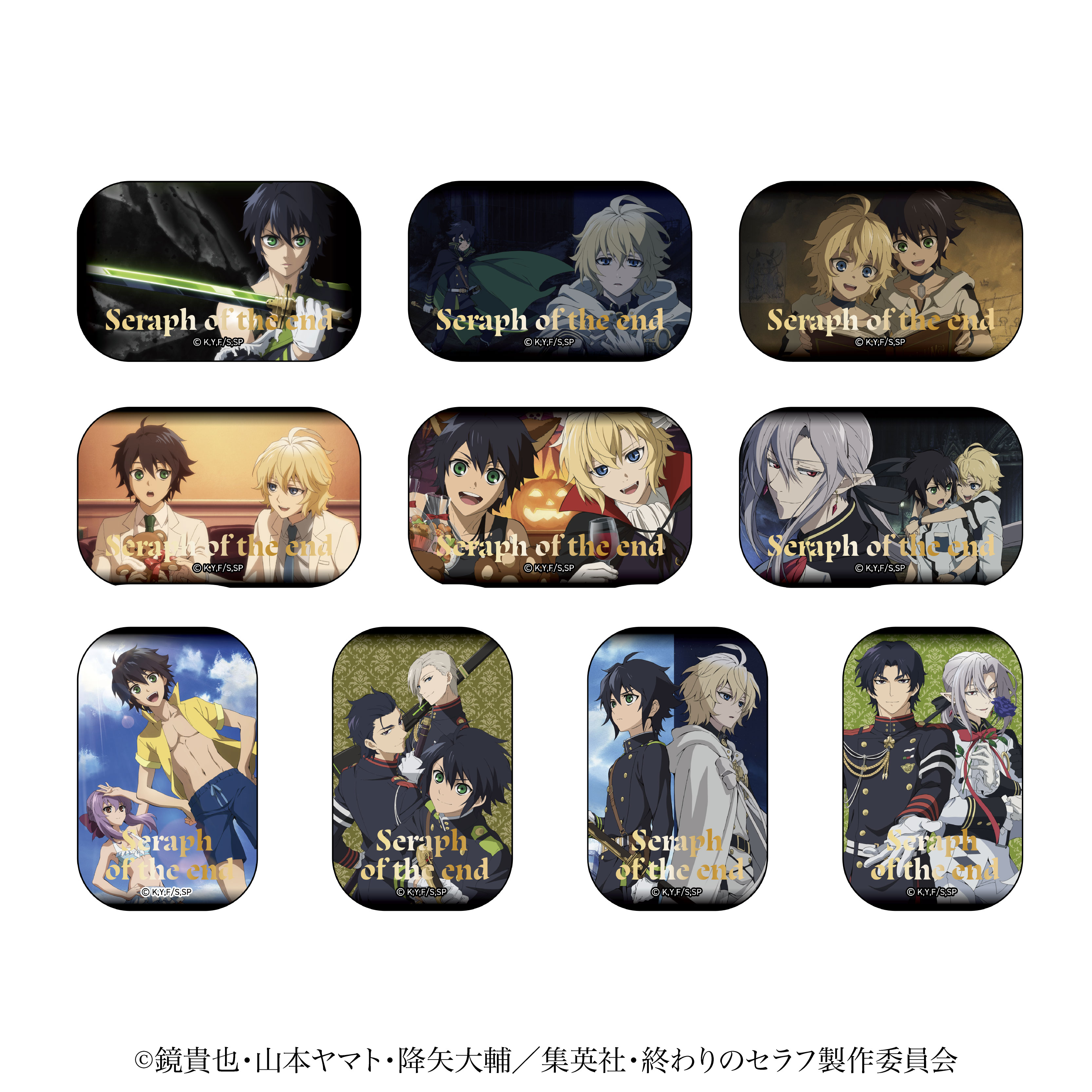 【ティー・シー・ピー】終わりのセラフ トレーディングキャラクタースクエア缶バッジ 1BOX入数：10