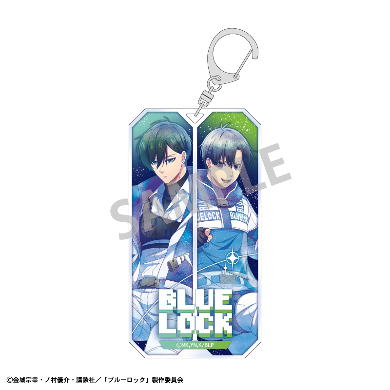 【カミオジャパン】ブルーロック スリムキーホルダー(ペア) 潔 世一・糸師 凛/サイバーパンクリバイバル カミアニTOUCH