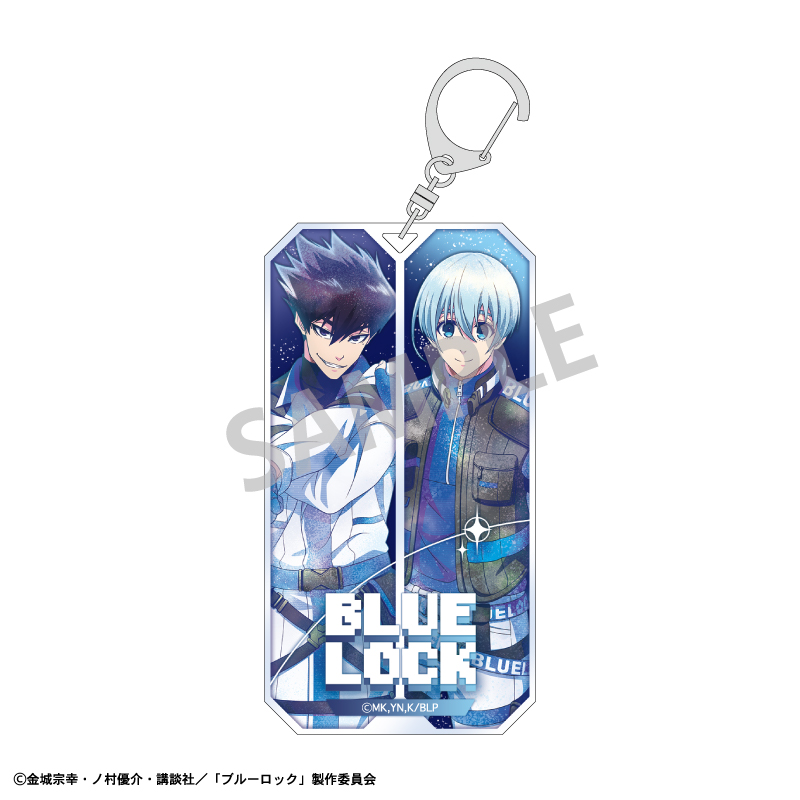 【カミオジャパン】ブルーロック スリムキーホルダー(ペア) 烏 旅人・氷織 羊/サイバーパンクリバイバル カミアニTOUCH