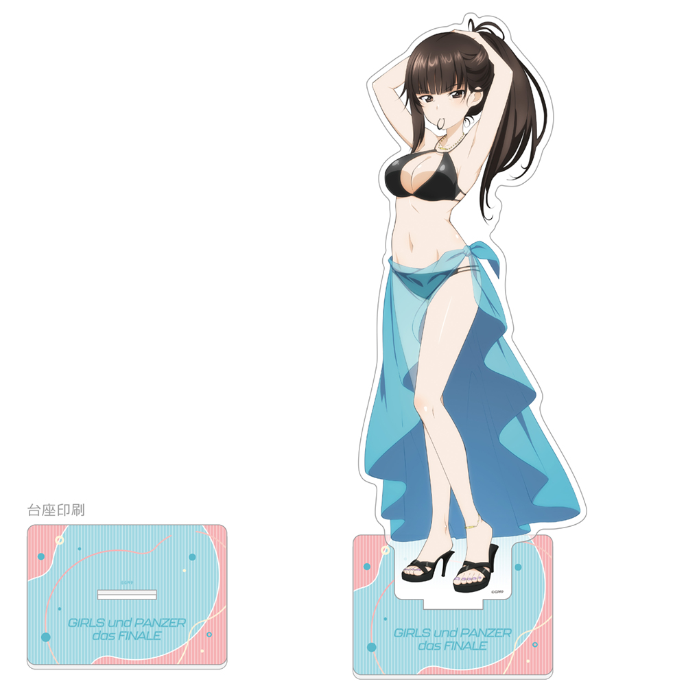【カーテン魂】ガールズ＆パンツァー 最終章 描き下ろし特大アクリルスタンド(西住しほ/リゾート水着)