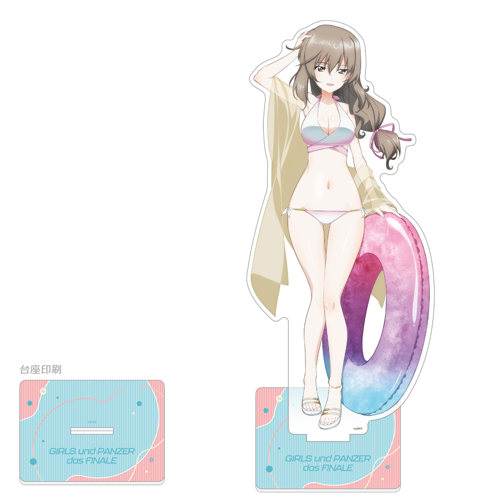 【カーテン魂】ガールズ＆パンツァー 最終章 描き下ろし特大アクリルスタンド(島田千代/リゾート水着)